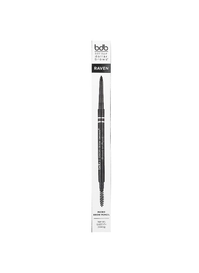 Billion Dollar Beauty, Billion Dollar Brows, Brows on Point: Micro Brow Pencil, Raven, 0.002 oz (0.045 g)