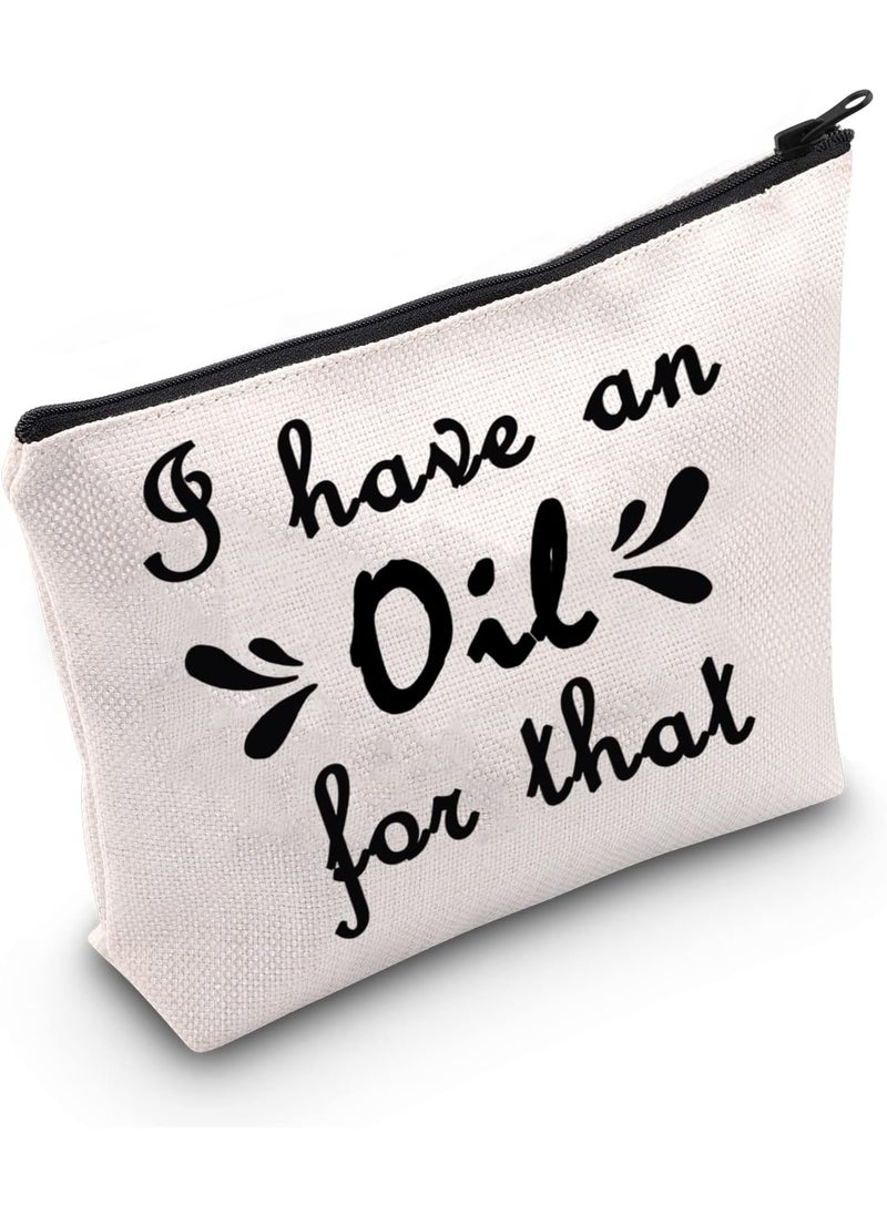 LEVLO Essential Oil Makeup Bags Aromatherapy Cosmetic Bag I Have An Oil For That Pouch Essential Oil Holder Case Travel Bag (Have An Oil)