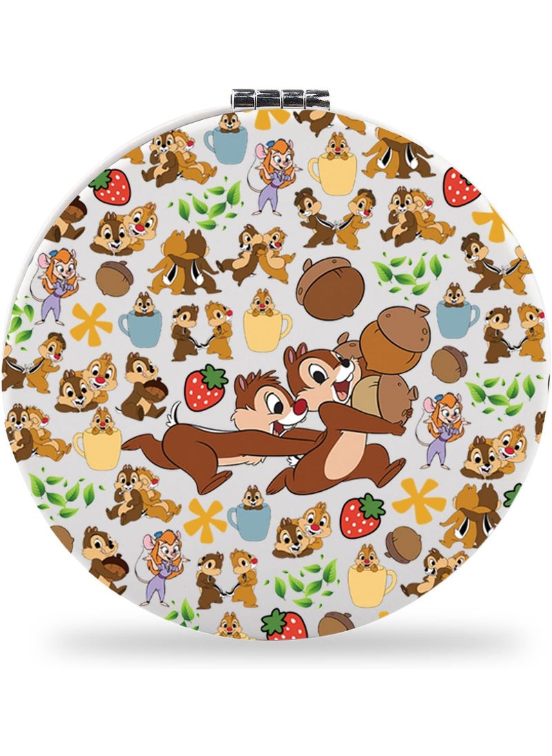 SEIRAA Chip Dale Pocket Mirror Chip Squirrel Gifts Dale Chipmunk Gifts Chipmunk Makeup Mirror (2Squirrel)