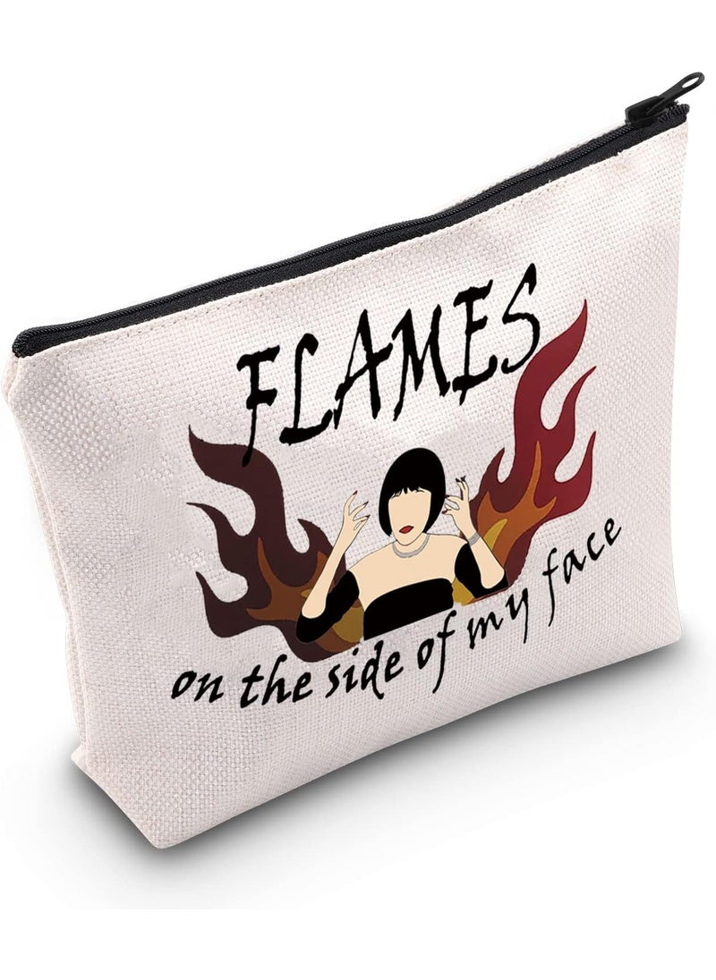 POFULL White Madeline Kahn Clue Flames Gift Flames On The Side Of My Face Zipper Pouch Bag Clue Movie Flames Gift (Flames On The Side Of My Face bag)