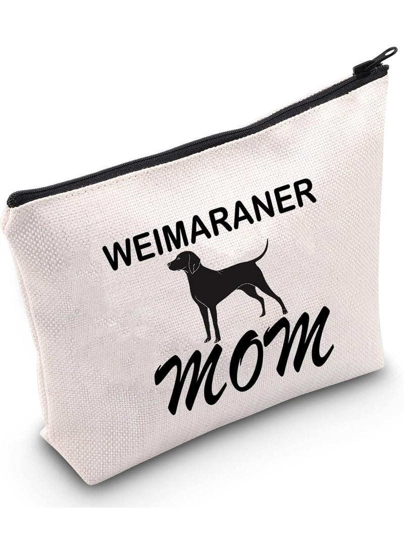 LEVLO Funny Weimaraner Gifts Weimaraner Mom Makeup Bags Funny Dog Gifts for Dog Lovers Gifts (Weimaraner Mom)