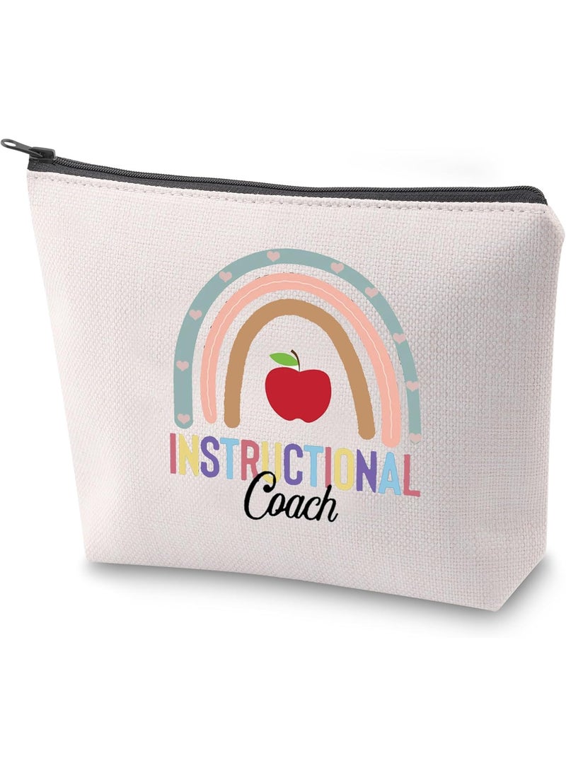ZJXHPO Instructional Coach Survival Kit Instructional Assistant Makeup Bag With Zipper Educational Coach Toiletry Bag Instructional Coach Appreciation Gift (Instructional Coach)