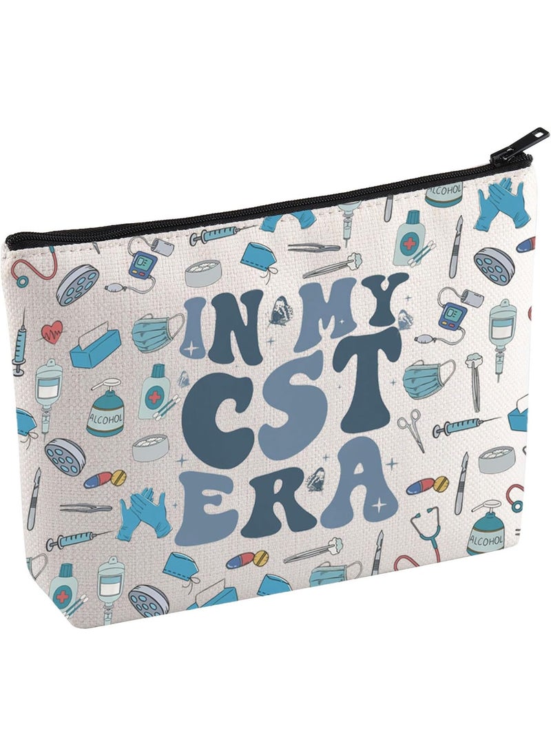 KUIYAI CST Appreciation Cosmetic Bag Best Certified Surgical Technologist Gift Surgical Tech Gift In My CST Era Makeup Bag For Surgery Doctor Nurse (CST Era Mup)