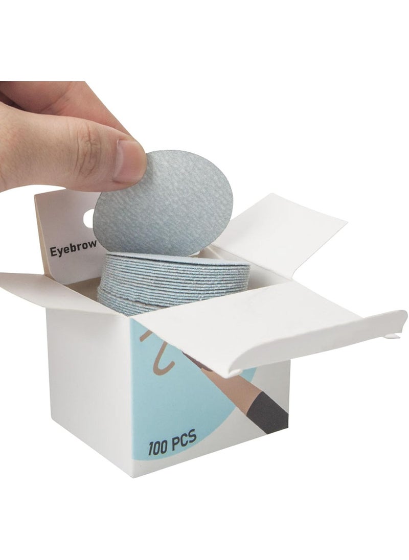 100pcs Sandpaper Makeup Pencil Sharpener Microblading Pencil Sharpener Tool Unleash Your Brow Mastery (1 box-100pcs)