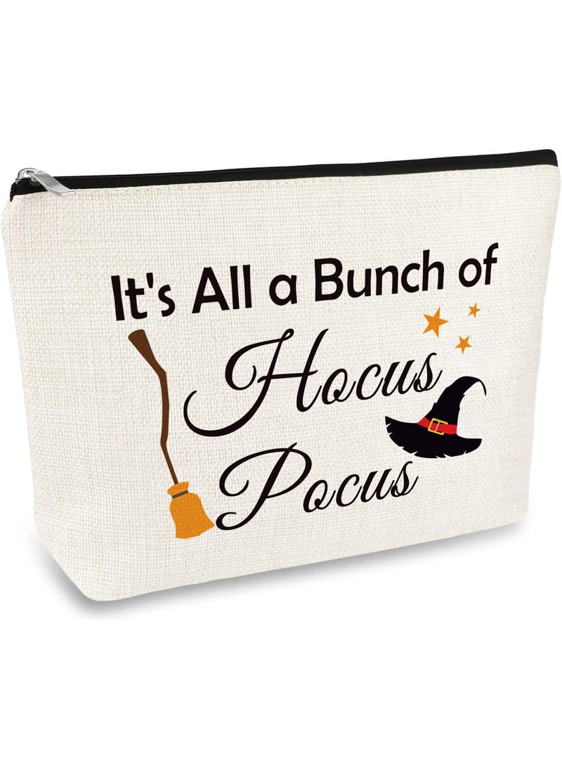 Halloween Witch Gift Makeup Bag for Girls Women Best Friends Sister Party Present Cosmetic Bag Halloween Themed Lovers Gift for Sisters Friends Colleagues Daughter Coworker Travel toiletries Pouch