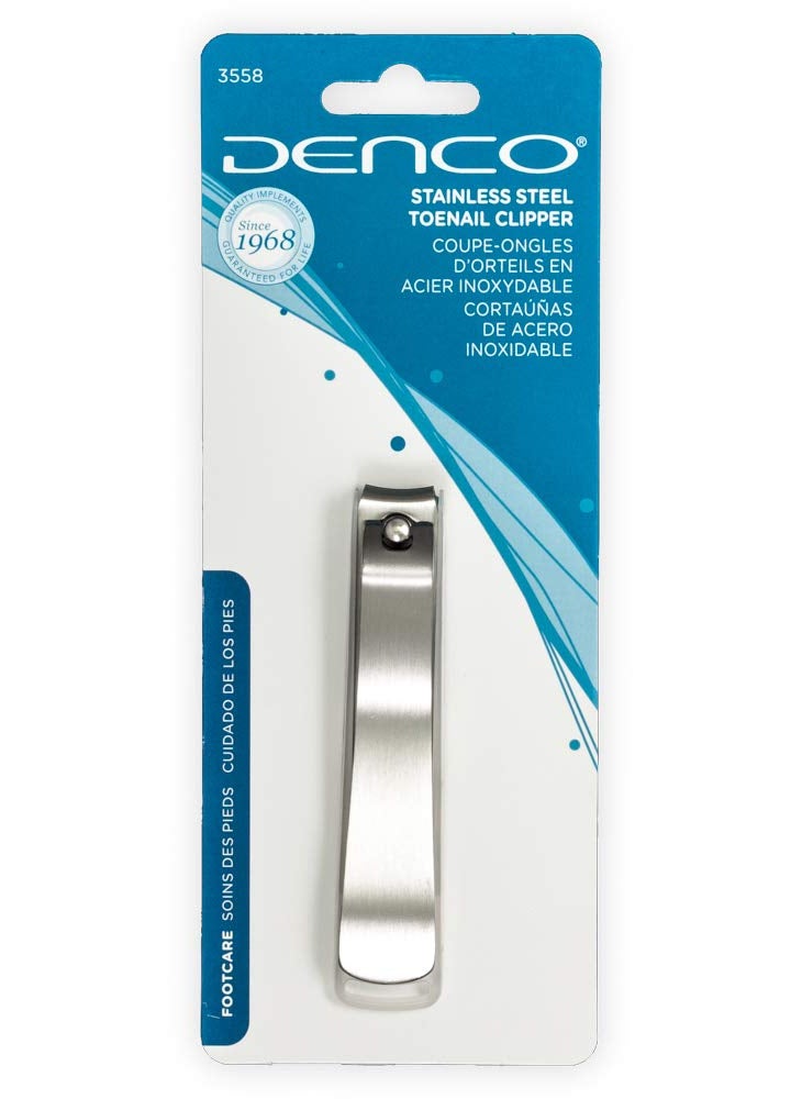 Denco Stainless Steel Toenail Clipper, Silver (3558N)