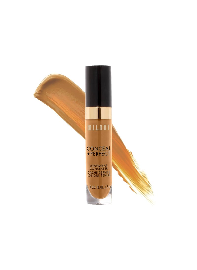 Milani Conceal + Perfect Longwear Concealer - Deep Tan (0.17 Fl. Oz.) Vegan, Cruelty-Free Liquid Concealer - Cover Dark Circles, Blemishes & Skin Imperfections for Long-Lasting Wear