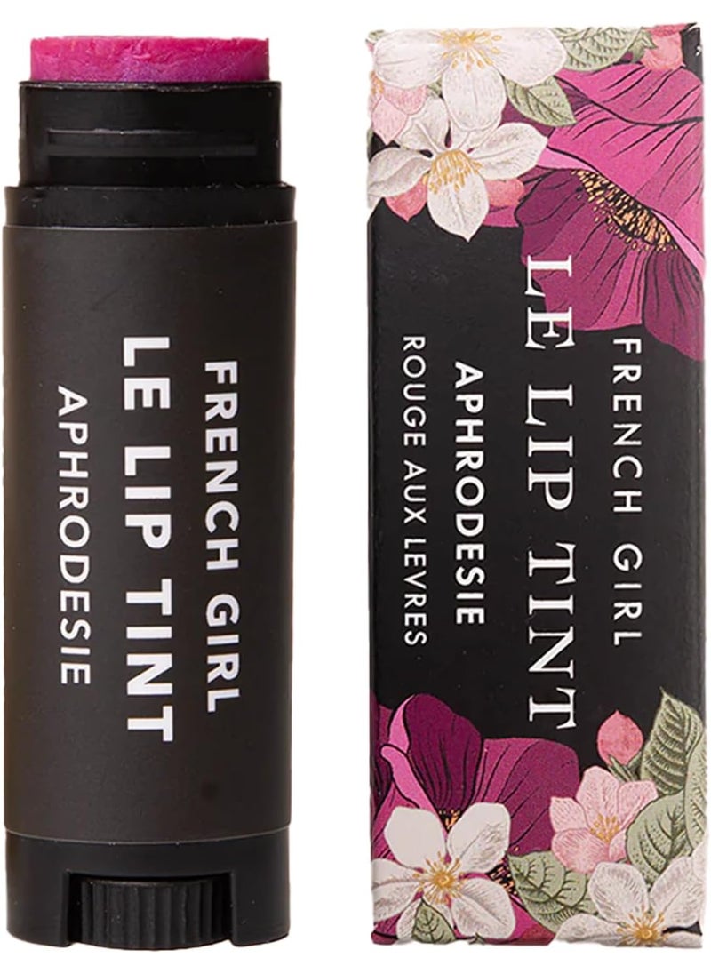 French Girl Le Lip Tint - Moisturizing & Hydrating Lip Balm for Sheer, Buildable Coverage & Shine, Clean Formula, Organic Ingredients, Vegan & Cruelty-Free - Aphrodesie