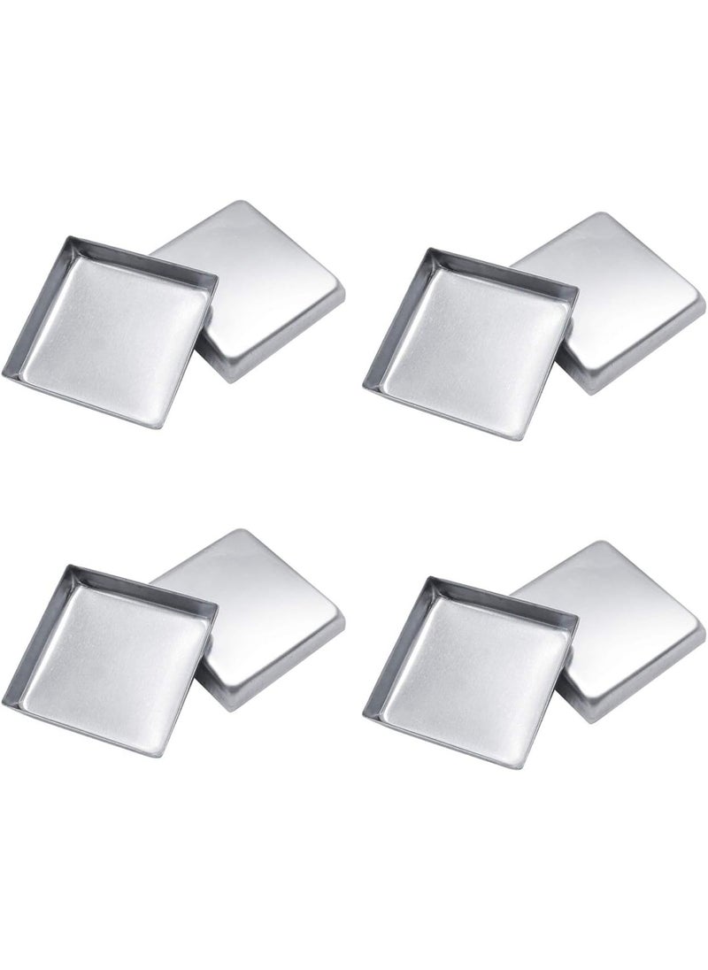 20 Pieces Empty 26 mm Square Metal Pans Cosmetic Eyeshadow Blush Lipstick Organizer for Magnetic Makeup Palette (Height 5 mm)