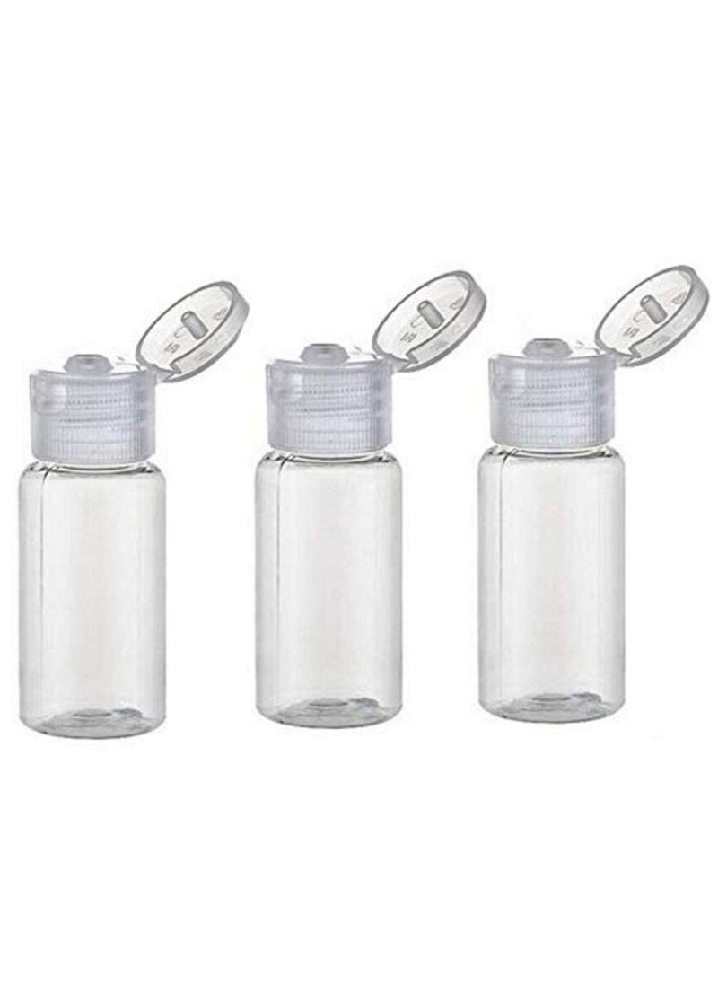12Pcs 15Ml/0.5oz Empty Clear Plastic Soft Squeezable Bottle With Flip Cap For Cosmetic Sample Lotion Shower Gel Emulsion Toiletries Storage Containers Jars