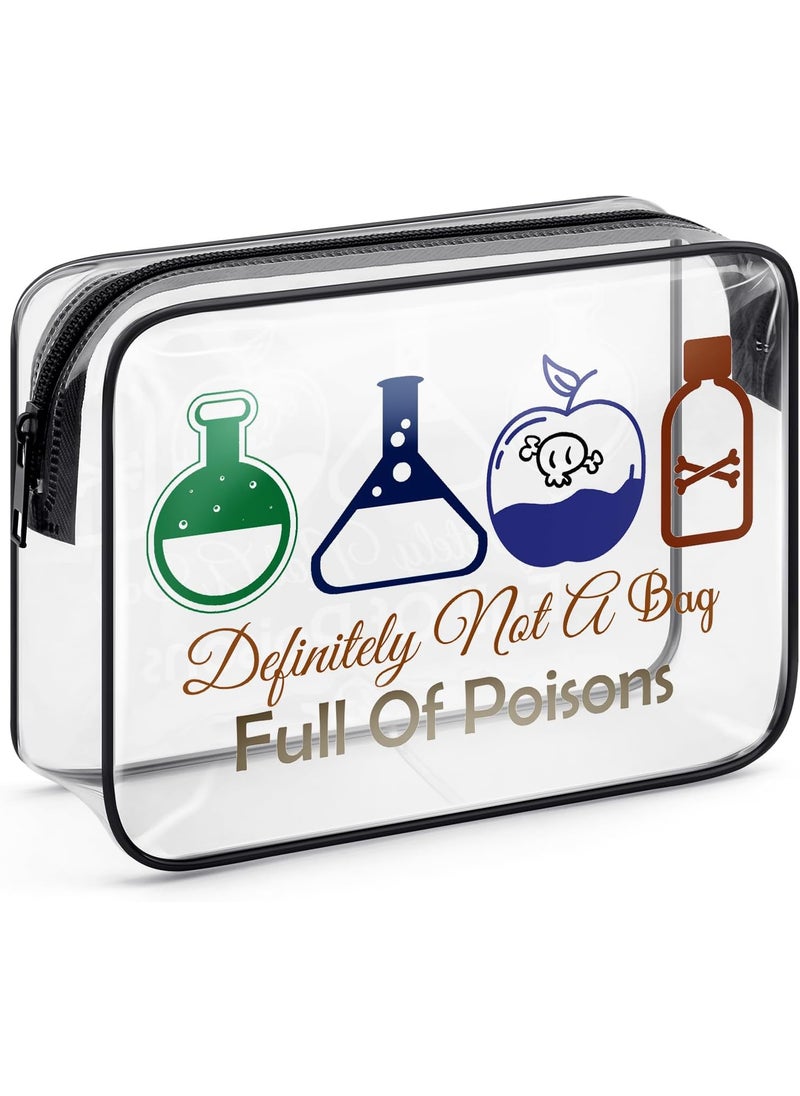 Evil Females Makeup Bag Queen Witchy Gift For Women Teen Girls Halloween Birthday Gifts for Witchcraft Lover Best Friends Sister Villain Lover Gift Clear Cosmetic Bag Bad Girls Gift Villain Fans Gift