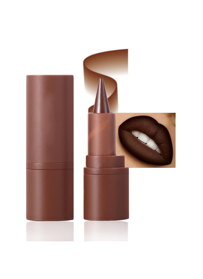 AMY'S DIARY Mocha Matte Crayon Lipstick Lip Makeup, Precision Tip Matte Lip Crayon, Longwear Up To 24Hrs, Lead The Way,Smudge Waterproof for Women Smudge Waterproof for Women (1#Mocha, 1 pc)