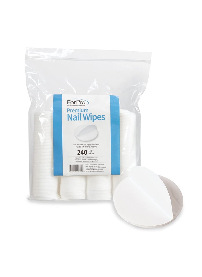 ForPro Professional Collection Premium Nail Wipes, Lint-Free Cotton Wipes for Removing Nail Polish, 1.75