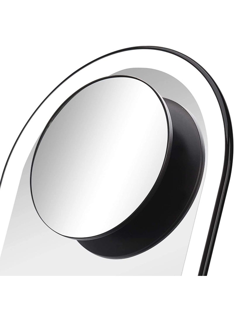 Fancii Lara Detachable 10X Magnifying Mirror, Magnetic Attachment - Compatible Vera Vanity Mirrors (not Included) - Lara (Obsidian) FC-VOMA10XB
