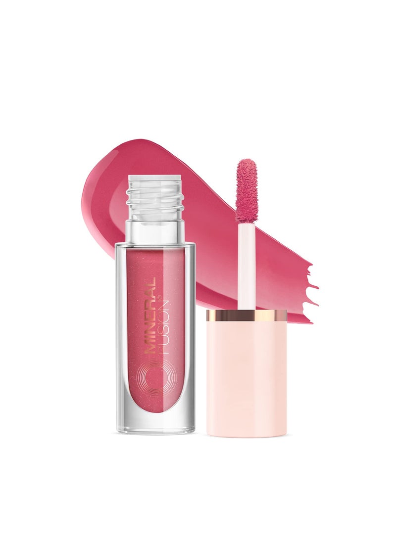 Mineral Fusion 2-in-1 Lip & Cheek Stain Rose, 0.10 fl oz, Rosey Pink hydrating, long-lasting, matte lip and cheek color