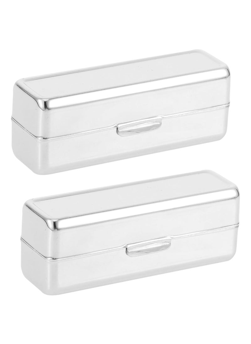 Beaupretty 2pcs Box Lipstick Case Makeup Lipstick Holder Makeup Organizer Lipstick Organizer