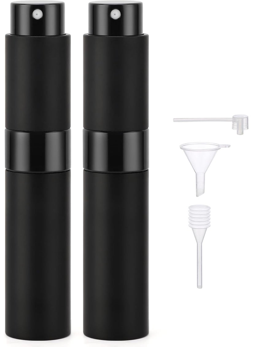 Segbeauty Mini Perfume Refillable Bottle, 2 Pack of 10ml Travel Cologne Sprayer, Portable Perfume Sample Bottles Travel Size Spray Bottle Atomizer Sprayer for Perfume Toiletries Cosmetic Supplies