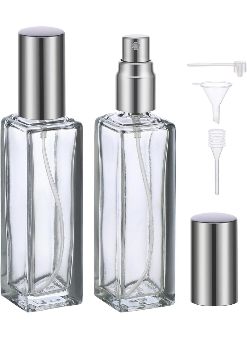 Segbeauty 20ml Refillable Perfume Bottle Travel, 2pcs Empty Glass Spray Bottles Atomizer, Mini Pocket Leakproof Fine Mist Sprayer for Perfume Cologne Dispenser Fragrance Container Set Travel Accessory