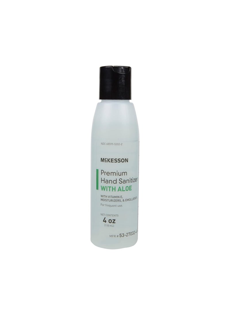 McKesson Hand Sanitizer with Aloe, 4 oz [Pack of 1] 70% Ethyl Alcohol, Spring Water Scent