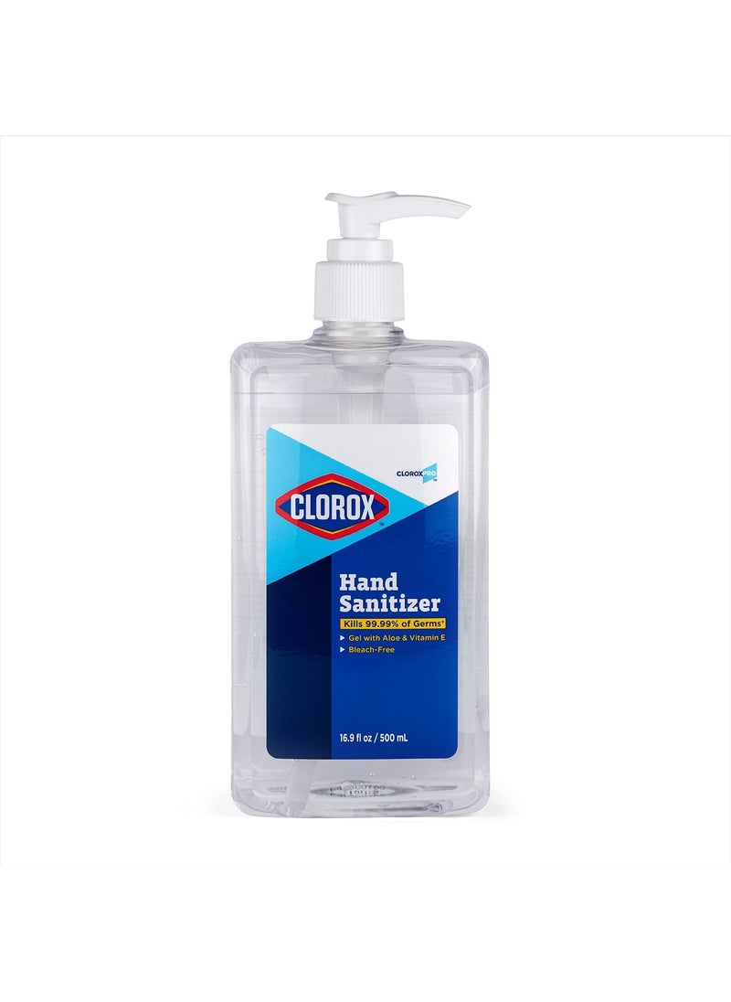Clorox Pro Hand Sanitizer Gel with Pump, Bleach-Free, Aloe & Vitamin E Kills More Than 99.999% of Germs on Contact - Hand Sanitizer Gel Easy To Use Hand Sanitizing Gel