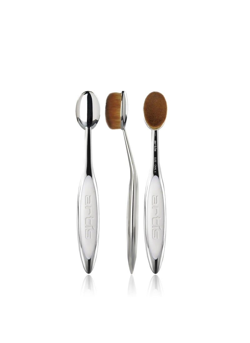 Artis Elite Oval 6 Brush | Oval Makeup Brush | Luxury Synthetic Foundation Brush | Ideal For Foundation, SPF, Skincare | Use With Liquids, Powders, and Creams | Creates Airbrush Finish