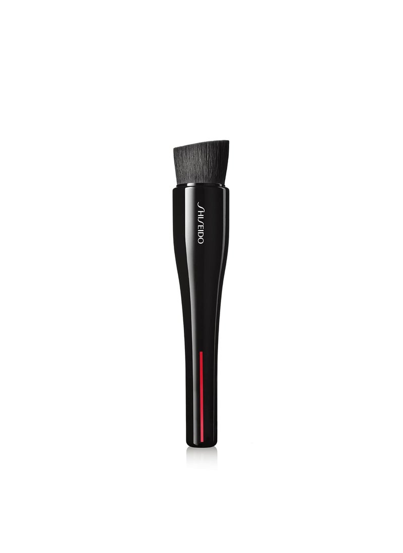 Shiseido HASU FUDE Foundation Brush - Flat, Angled Design for Precision & Excellent, Streak-Free Coverage - High-Performance, Synthetic Bristles - Made in Japan