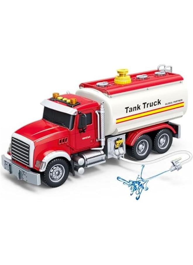 Tanker Truck Toys for Kids with Water Spraying Pump,15 Tow Truck Music Sound and Light for Toddlers Boys Ages 3 4 5 6
