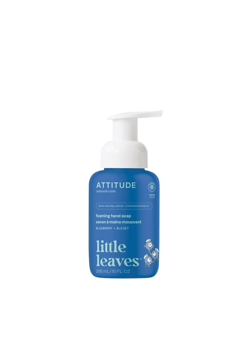 ATTITUDE Foaming Hand Soap for Kids, EWG Verified, Dermatologically Tested, Plant- and Mineral-Based Ingredients, Vegan, Blueberry, 10 Fl Oz