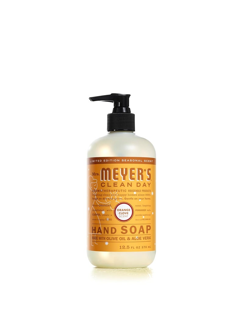 MRS. MEYER'S CLEAN DAY Hand Soap, Made with Essential Oils, Biodegradable Formula, Limited Edition Orange Clove, 12.5 fl. oz