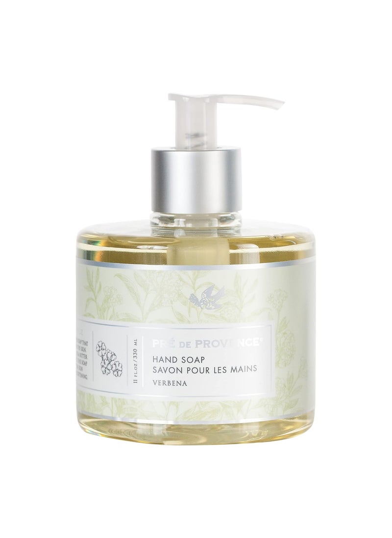 Pre de Provence Collection Liquid Hand Soap, Sooths & Softens while Cleansing, Enriched with Shea Butter, Vitamin E & Glycerin, Soft & Soothing, 11 fl oz, Verbena