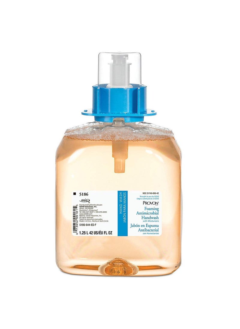 PROVON Foaming Antimicrobial Handwash with Moisturizers, Light Fruit Fragrance, 1250 mL Hand Soap Refill for PROVON FMX-12 Push-Style Dispenser (Pack of 3) - 5186-03