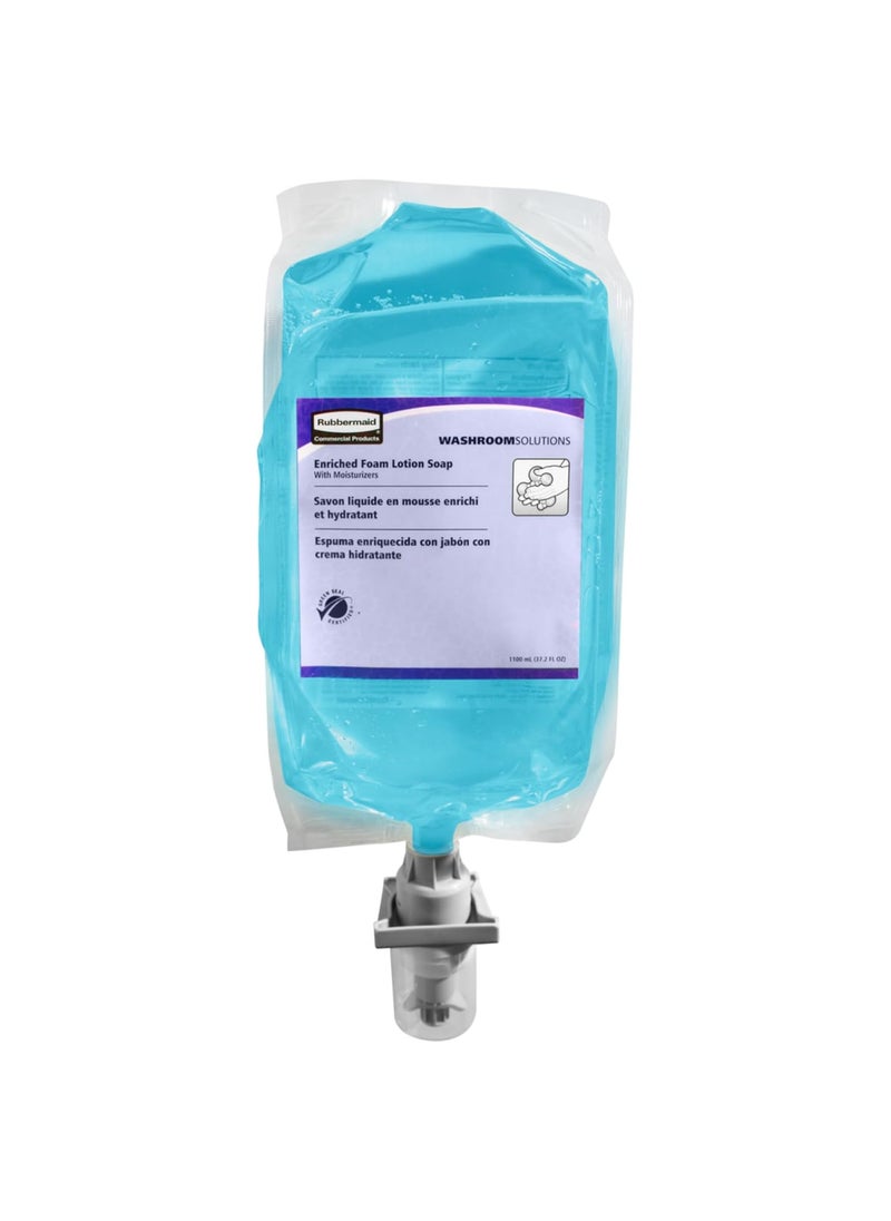 Rubbermaid Commercial Products AutoFoam Moisturizing Hand Soap Refill, 1100mL, Green Seal Certified, Light Floral Scent, Compatible with RCP's AutoFoam & AutoFoam LumeCel Dispensers (FG750112)