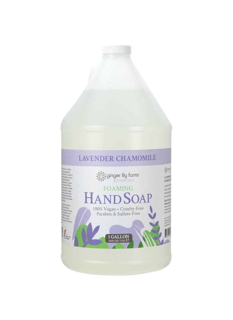 Ginger Lily Farms Botanicals All-Purpose Foaming Hand Soap Refill, 100% Vegan & Cruelty-Free, Lavender Chamomile Scent, 1 Gallon (128 Fl Oz)