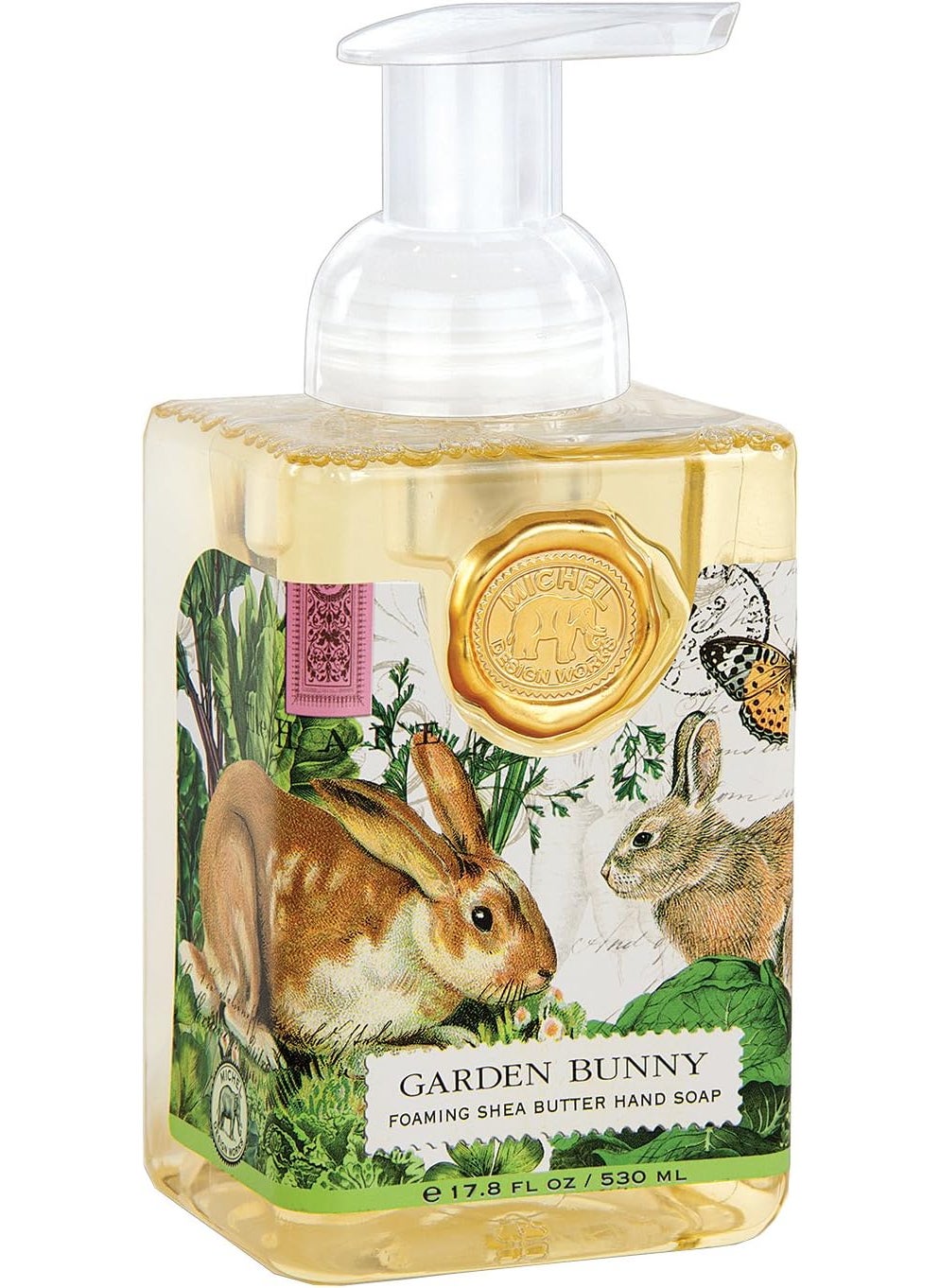 Michel Design Works Foaming Hand Soap, 17.8-Ounce, Garden Bunny