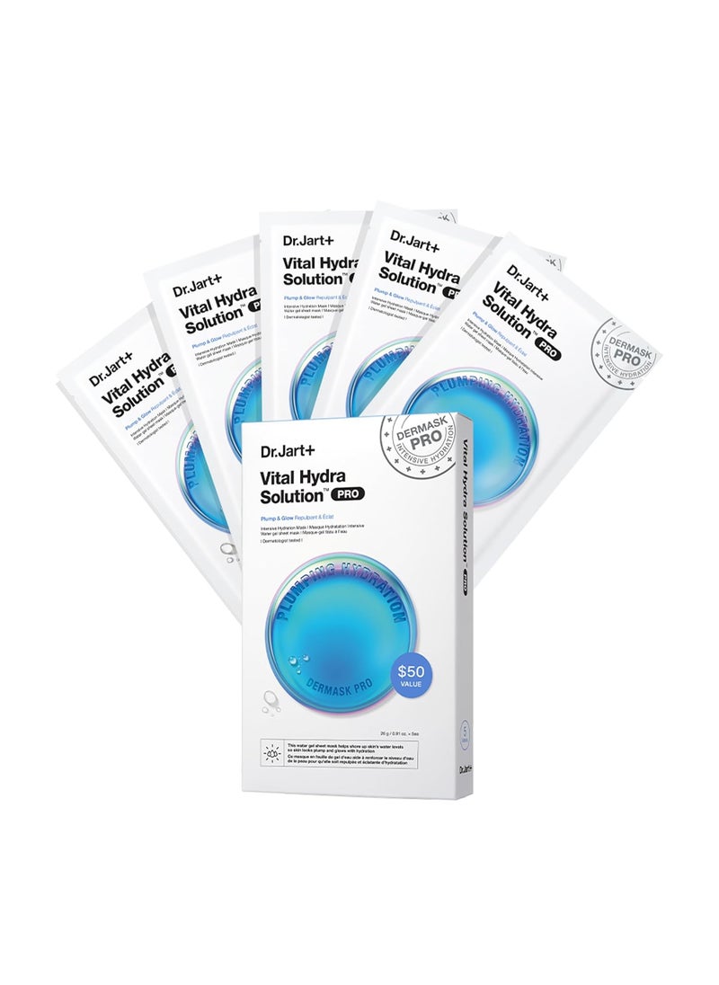 Dr.Jart+ Dermask Vital Hydra Solution Glow Face Mask with Hyaluronic Acid | Sheet Mask | Korean Skin Care