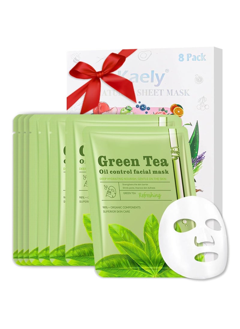 Face Sheet Mask Skincare,Hydrating Spa Face Mask For Sensitive Skin,Moisturize,Nourish for All Skin Types,Natural Skin Care Spa Face Mask for Women Men Girls,Pack of 8