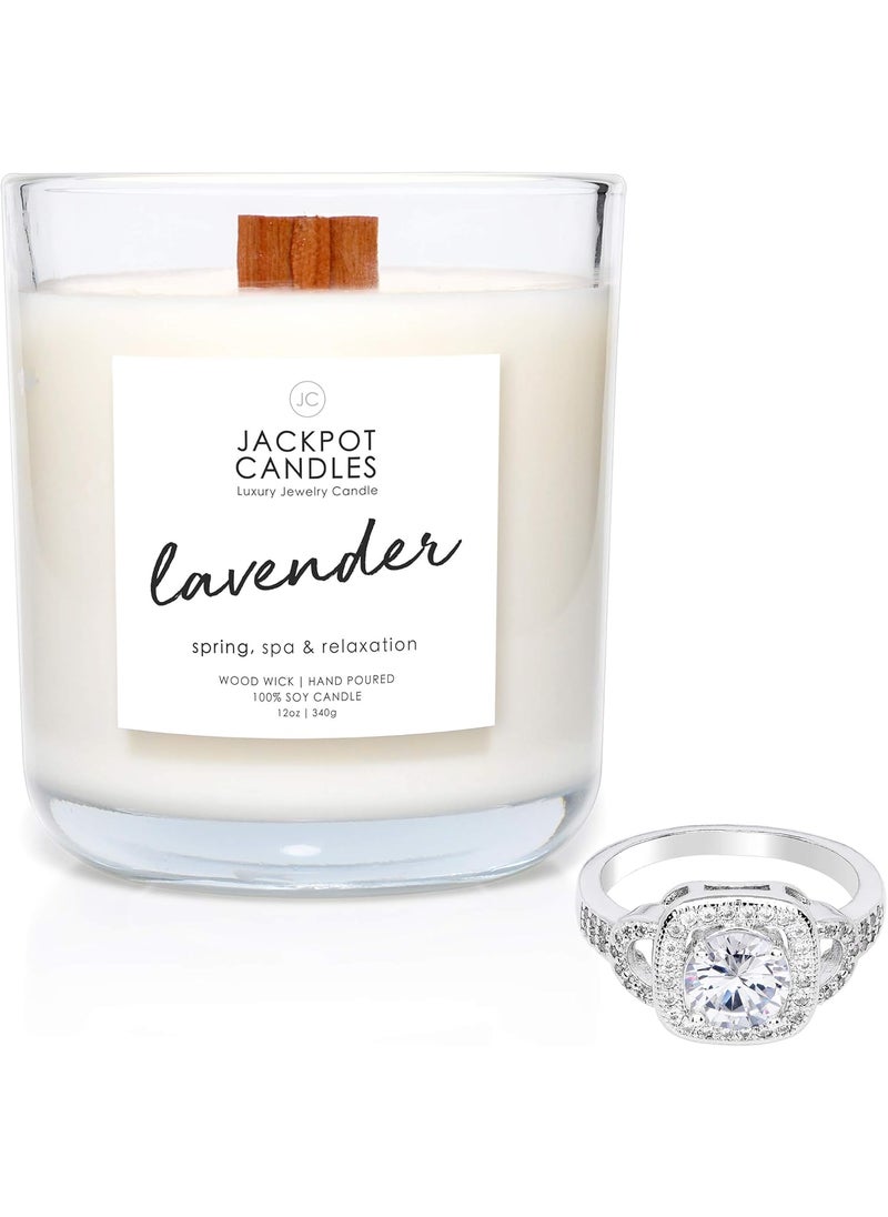 Lavender Candle with Ring Inside (Surprise Jewelry Valued at $15 to $5,000) Ring Size 7