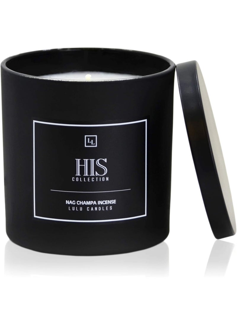 Lulu Candles | Nag Champa - Indian Incense - His Collection | Luxury Scented Soy Jar Candle | Hand Poured in The USA | Highly Scented & Long Lasting- 9 Oz.