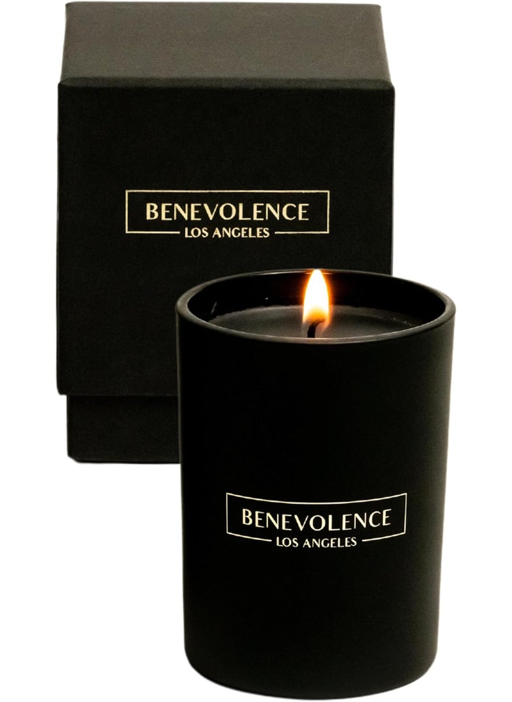 Benevolence LA Santal Scented Candle | Soy Candles, Black Candle for Home | Gifts for Women and Men | Home Fragrance | Aromatherapy | Bathroom Freshener | 10oz