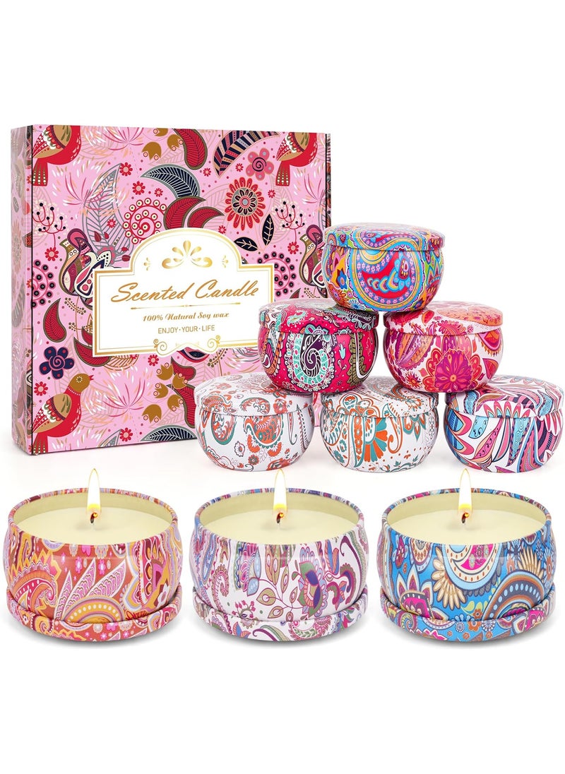 Scented Candles Gifts Set for Women, 9 Pack Aromatherapy Candles Pack Soy Wax Include Lavender, Jasmine and Vanilla Scented for Bridesmaid, Birthday, Valentine's, Mother's Day, Bath, Yoga