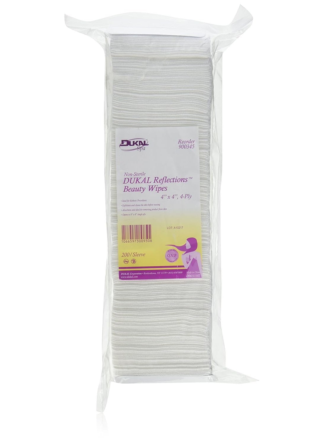 Non-Sterile - DUKAL Reflections Beauty Wipes - Latex Free (4-Ply) (4
