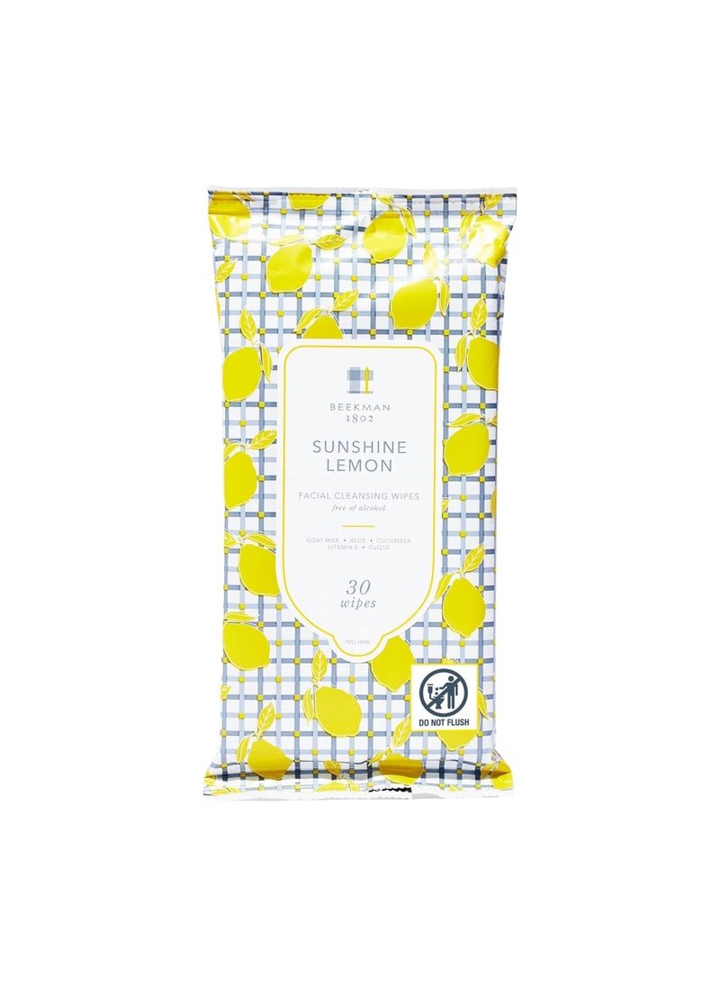 Beekman 1802 Face & Body Wipes - 30 Count - Cleanses Dirt & Makeup - With Goat Milk, Aloe & Vitamin E - Alcohol Free, Biodegradable - Good for Sensitive Skin - Cruelty Free - Packaging May Vary