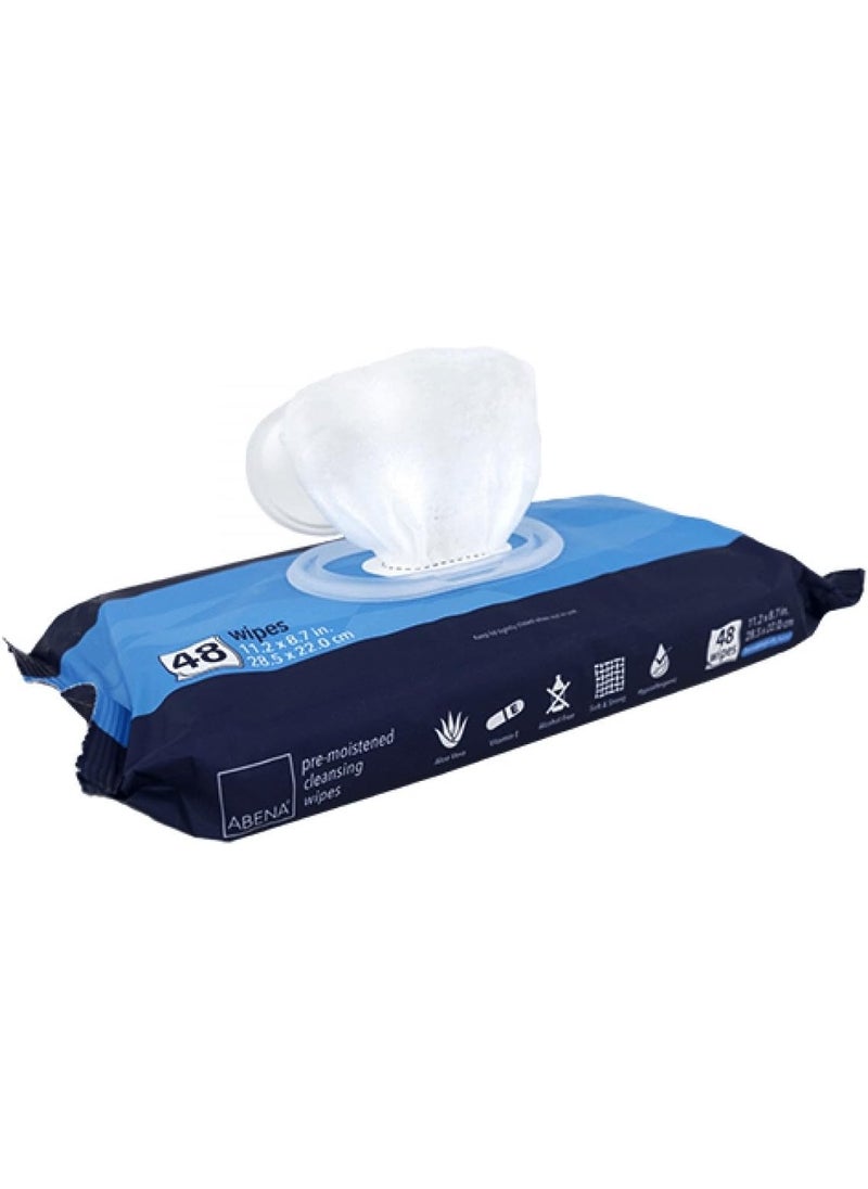 Abena Stretchable Pre-Moistened Cleansing Wipes, 11.2