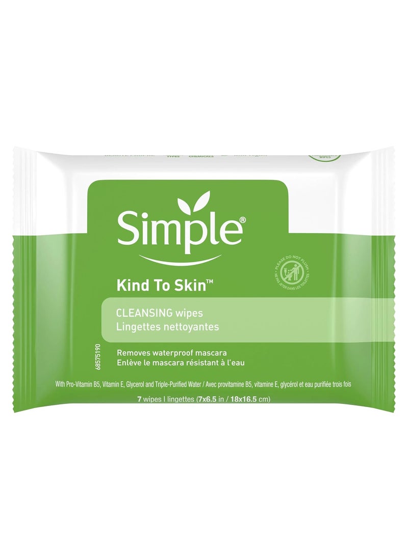 Simple Kind Cleansing Facial Wipes - 7 per Pack - 20 Packs per case.