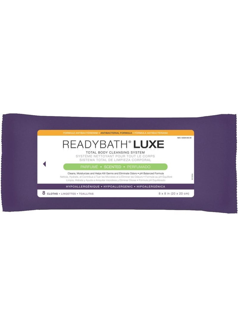 Medline READYBATH Luxe - Disposable No-Rinse Bathing Wipes - Case of 24 PKG (192)
