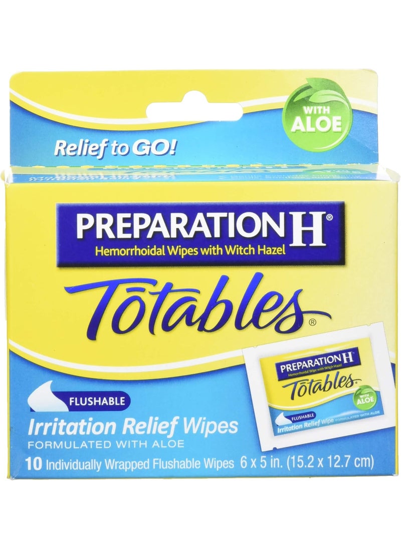 PREPARATION H Prep H Totable Wipe, 10 Count