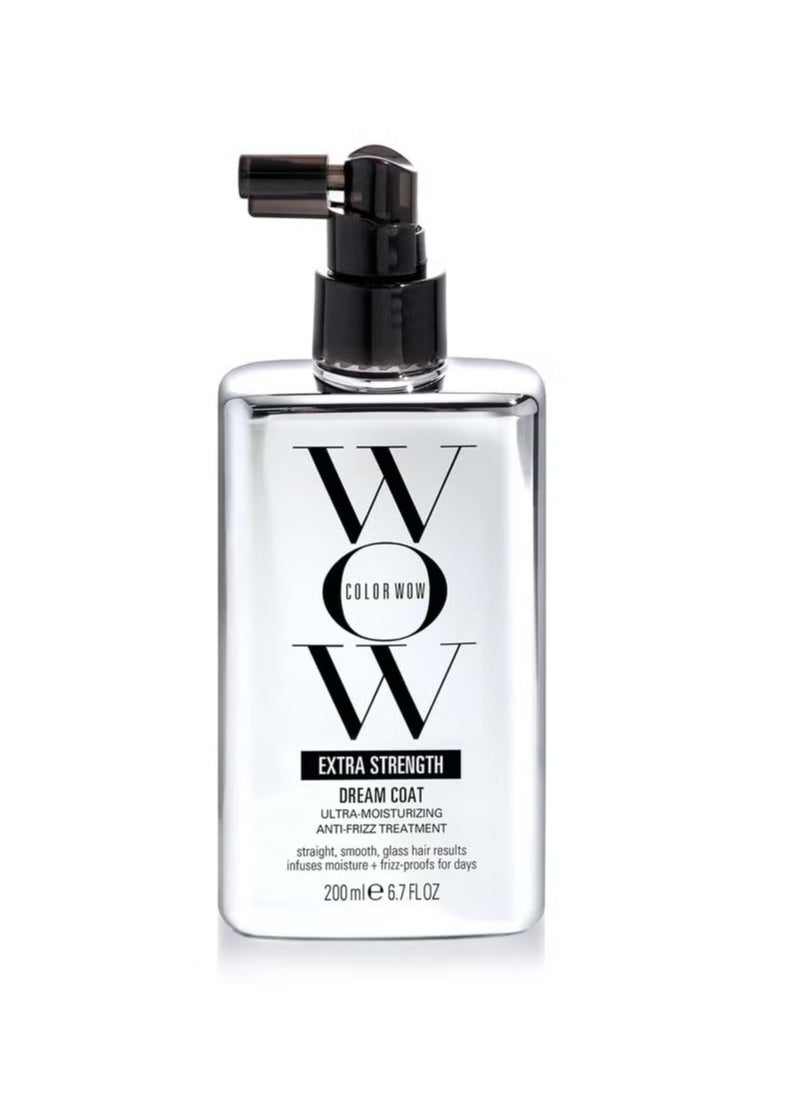 COLOR WOW Extra Strength Dream Coat, powerful, ultra moisturizing, anti humidity treatment for extremely frizz prone hair; glassy smooth, straight + frizz resistant styles for up to 3-4 washes