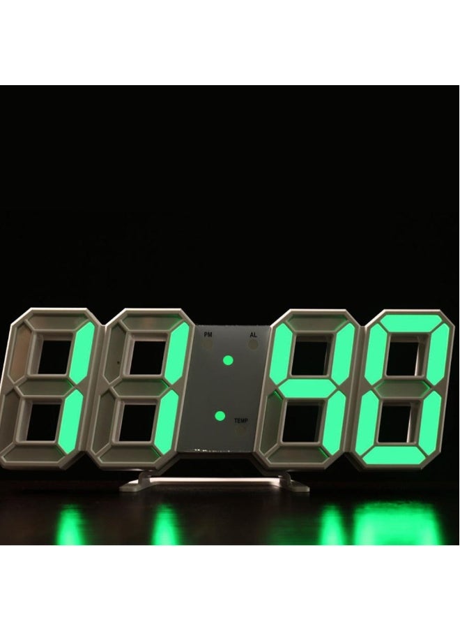 Intelligent 3D Clock Led Digital Alarm Clock Electronic Clock Living Room Wall Mounted Clock Indoor Temperature Clock