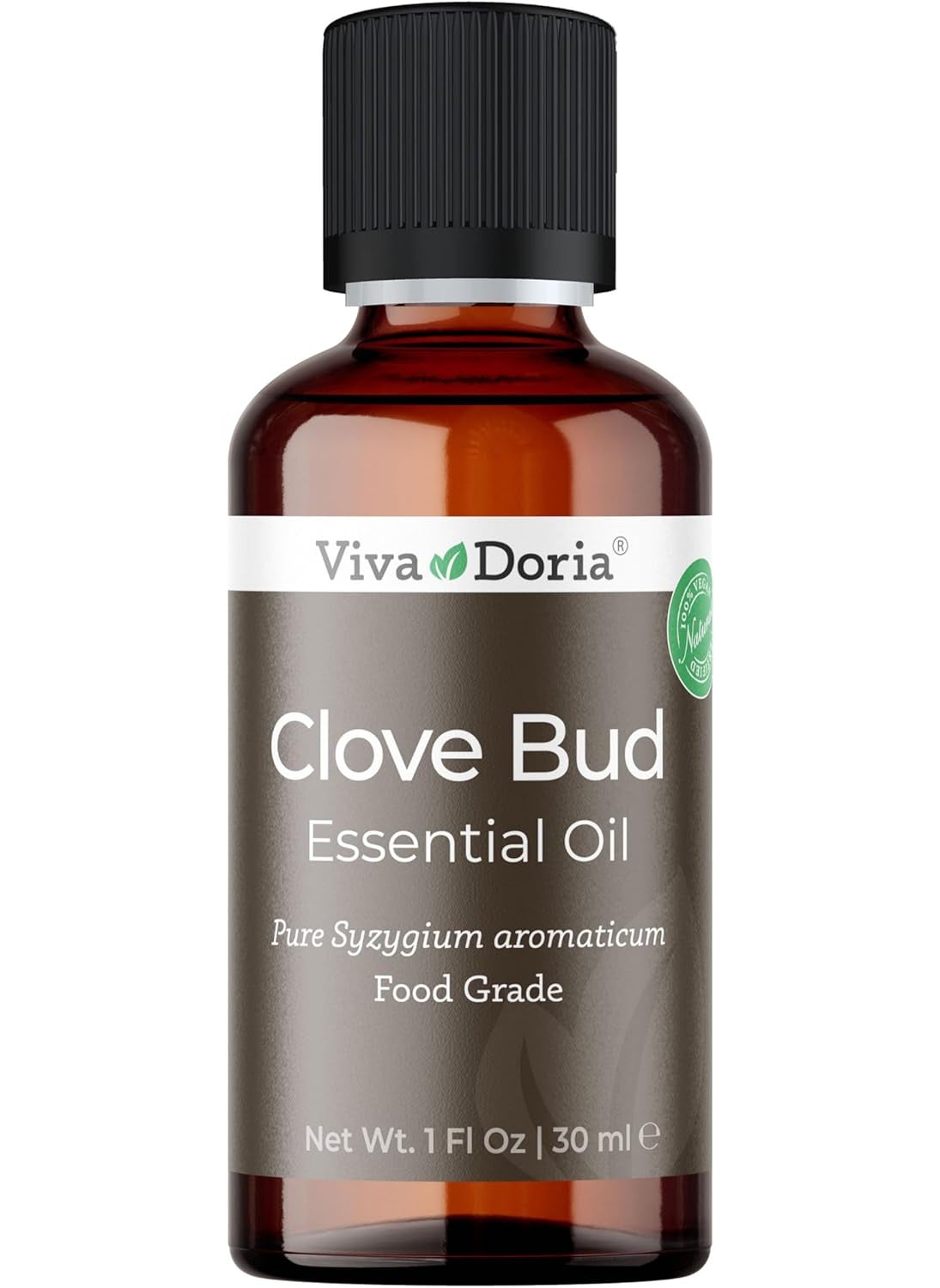 Viva Doria 100% Pure Clove Bud Essential Oil, Undiluted, Food Grade, 30 mL (1 Fluid Ounce)