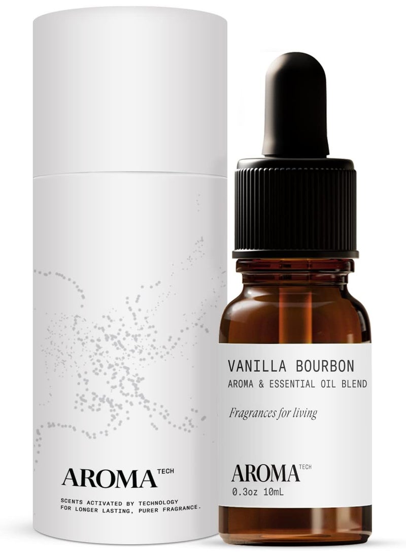 AromaTech Vanilla Bourbon Aroma Essential Oil Blend: Luxury Hotel Inspired Aromatherapy with Vanilla Bean, Bourbon & Oak Barrel for Ultrasonic Diffusers & Nebulizers - 0.3 fl oz, 10 mL